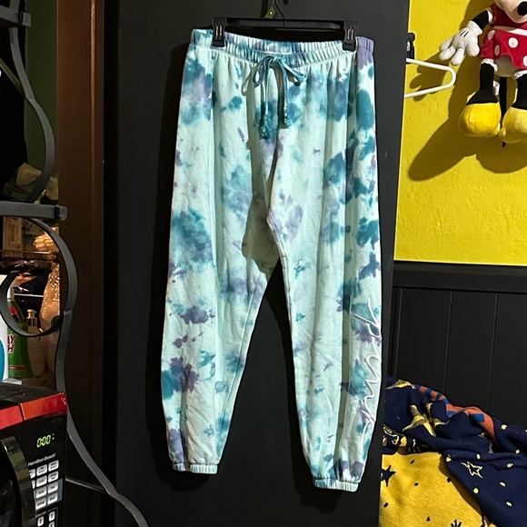 VS Pink Tie Dye Joggers sz L - Picture 4 of 6